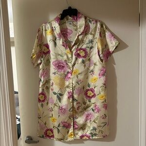 Floral Satin Sleepwear Robe